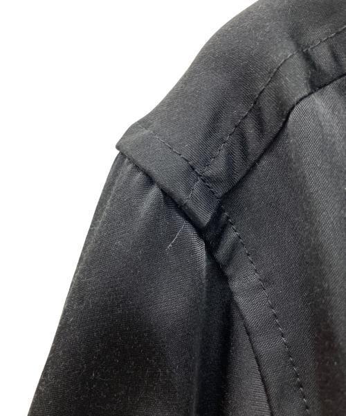 SOSHIOTSUKI（ソウシ オオツキ）SOSHIOTSUKI (ソウシ オオツキ) 21AW　ASYMMETRY EVENING SHIRT　レーヨン　長袖シャツ ブラック サイズ:46の古着・服飾アイテム