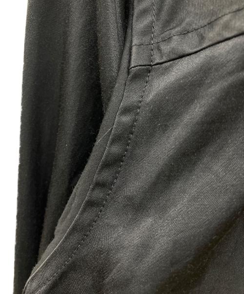 SOSHIOTSUKI（ソウシ オオツキ）SOSHIOTSUKI (ソウシ オオツキ) 21AW　ASYMMETRY EVENING SHIRT　レーヨン　長袖シャツ ブラック サイズ:46の古着・服飾アイテム