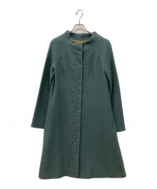 Sybilla（シビラ）の古着「刺繍ノーカラーコート」｜グリーン