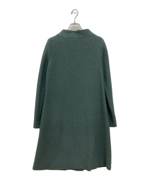 Sybilla（シビラ）Sybilla (シビラ) 刺繍ノーカラーコート グリーン サイズ:Mの古着・服飾アイテム