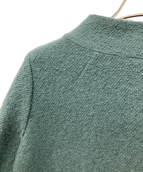 Sybilla（シビラ）Sybilla (シビラ) 刺繍ノーカラーコート グリーン サイズ:Mの古着・服飾アイテム