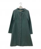 Sybillaシビラ）の古着「刺繍ノーカラーコート」｜グリーン