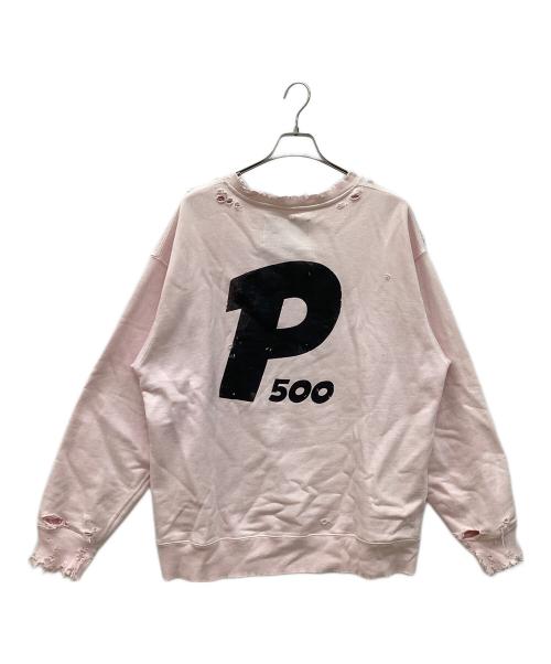 TEPPEI FURUYAMA（テッペイフルヤマ）TEPPEI FURUYAMA (テッペイフルヤマ) ダメージ加工スウェット　PULLOVER SWEAT / SP500 ピンク サイズ:-の古着・服飾アイテム