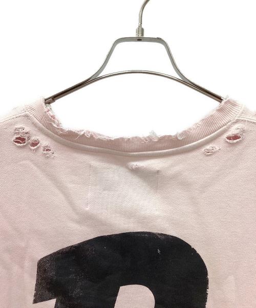 TEPPEI FURUYAMA（テッペイフルヤマ）TEPPEI FURUYAMA (テッペイフルヤマ) ダメージ加工スウェット　PULLOVER SWEAT / SP500 ピンク サイズ:-の古着・服飾アイテム