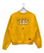 LIBEREリベーレ）の古着「ビッグシルエットエンジェルベイビーズプリントスウェットシャツ」｜イエロー