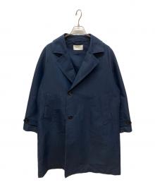 JOHNBULL（ジョンブル）の古着「グログランオーバーコート」｜ネイビー