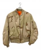 ALPHAアルファ）の古着「デザートカモMA-1フライトジャケット」｜ベージュ