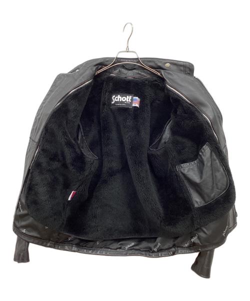 Schott（ショット）Schott (ショット) Lot.641 ライナー付シングルライダースジャケット ブラック サイズ:38の古着・服飾アイテム