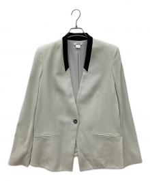 HELMUT LANG（ヘルムートラング）の古着「ノーカラージャケット」｜ライトグレー