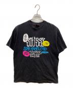 stussyステューシー）の古着「プリントTシャツ」｜ブラック