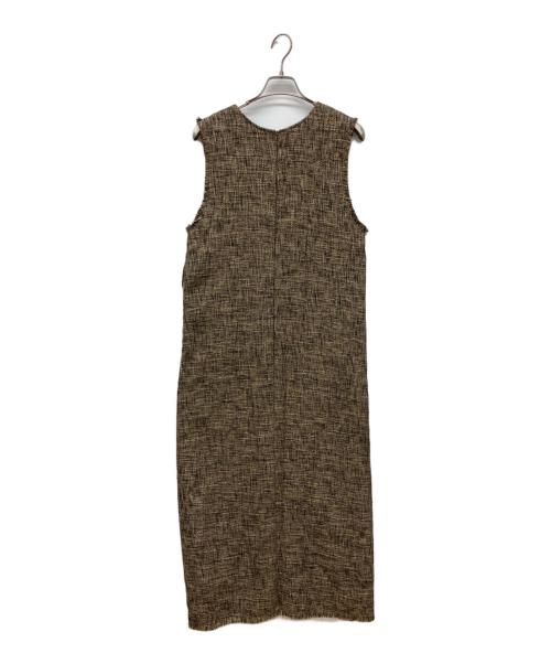 Adam et Rope（アダム エ ロペ）Adam et Rope (アダム エ ロペ) ツイードジャンパースカート ブラウン サイズ:Freeの古着・服飾アイテム