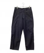 CIOTAシオタ）の古着「スビンコットンムラ糸バックサテンベイカーパンツ」｜ブラック