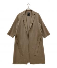 Noble（ノーブル）の古着「W/Nyリバーオーバーカラーコート」｜ブラウン