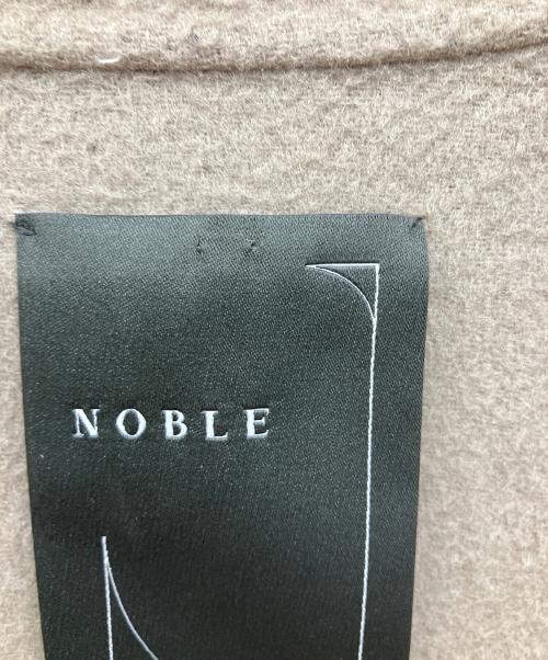 Noble（ノーブル）Noble (ノーブル) W/Nyリバーオーバーカラーコート ブラウン サイズ:38の古着・服飾アイテム