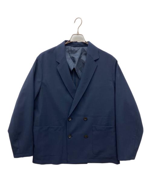 JOURNAL STANDARD relume（ジャーナルスタンダード レリューム）JOURNAL STANDARD relume (ジャーナルスタンダード レリューム) TECH メランジ ”カルキュロ(R)” ダブル ジャケット ネイビー サイズ:Lの古着・服飾アイテム