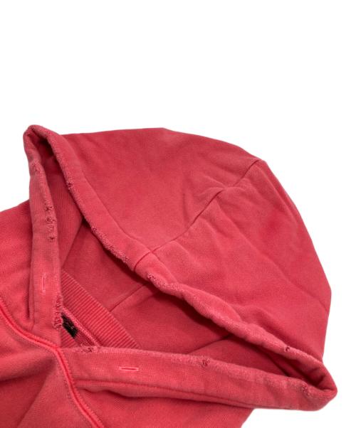 ANCELLM（アンセルム）ANCELLM (アンセルム) DYED DAMAGE HOODDIE　ダイダメージフーディー レッド サイズ:2の古着・服飾アイテム