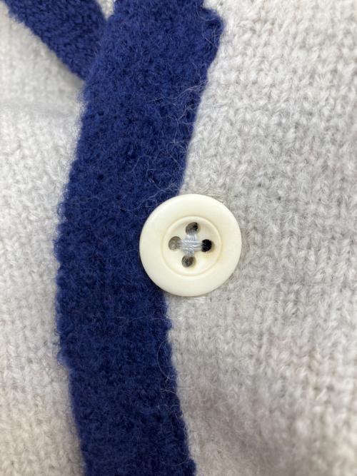 45R（フォーティファイブ・アール）45R (フォーティファイブ・アール) ウールニットジャケット ライトグレー サイズ:サイズ２の古着・服飾アイテム