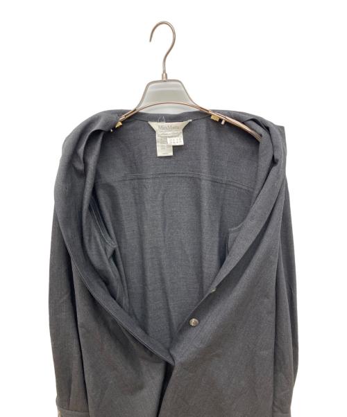 MaxMara（マックスマーラ）MaxMara (マックスマーラ) ウール比翼シャツワンピース グレー サイズ:40の古着・服飾アイテム