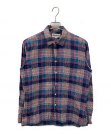 INDIVIDUALIZED SHIRTS（インディビジュアライズドシャツ）の古着「MOJITO FIT　オープンカラーシャツ」｜ブルー×レッド