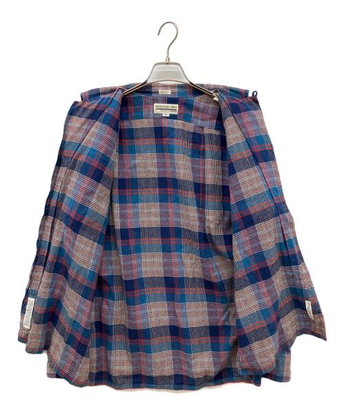 INDIVIDUALIZED SHIRTS（インディビジュアライズドシャツ）INDIVIDUALIZED SHIRTS (インディビジュアライズドシャツ) MOJITO FIT　オープンカラーシャツ ブルー×レッド サイズ:Mの古着・服飾アイテム