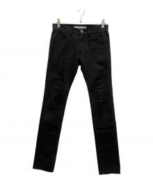 JOHN LAWRENCE SULLIVAN（ジョン ローレンス サリバン）の古着「RIGID DENIM TAPERED PANTS　リジット デニム パンツ」｜ブラック