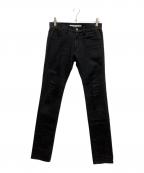 JOHN LAWRENCE SULLIVANジョン ローレンス サリバン）の古着「RIGID DENIM TAPERED PANTS　リジット デニム パンツ」｜ブラック