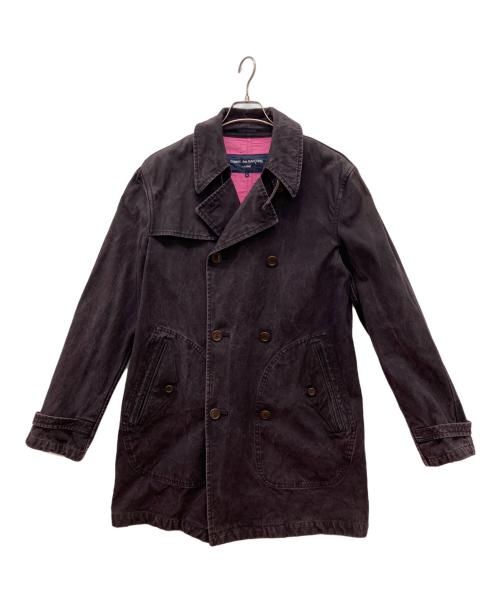 COMME des GARCONS HOMME（コムデギャルソン オム）COMME des GARCONS HOMME (コムデギャルソン オム) 04AW後染めダック地コート ダークグレー サイズ:Lの古着・服飾アイテム