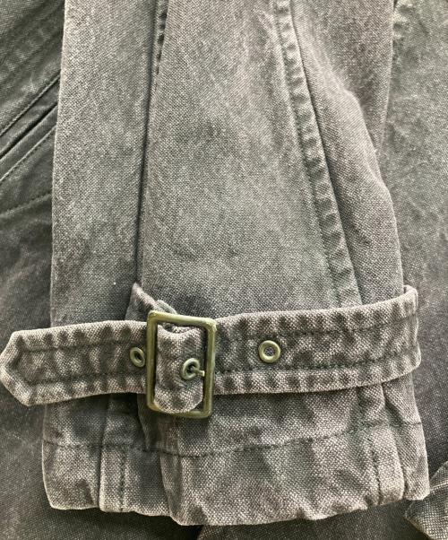 COMME des GARCONS HOMME（コムデギャルソン オム）COMME des GARCONS HOMME (コムデギャルソン オム) 04AW後染めダック地コート ダークグレー サイズ:Lの古着・服飾アイテム