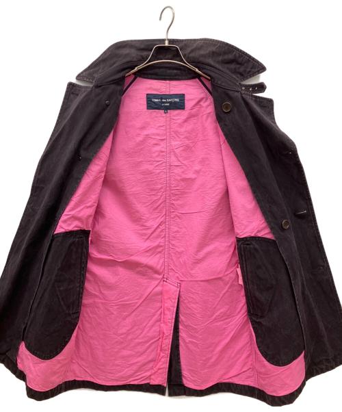COMME des GARCONS HOMME（コムデギャルソン オム）COMME des GARCONS HOMME (コムデギャルソン オム) 04AW後染めダック地コート ダークグレー サイズ:Lの古着・服飾アイテム