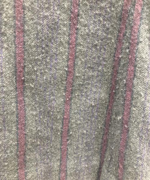 COMME des GARCONS HOMME PLUS（コムデギャルソンオムプリュス）COMME des GARCONS HOMME PLUS (コムデギャルソンオムプリュス) 02AWウール縮絨ストライプ3B ジャケット グレー サイズ:Mの古着・服飾アイテム