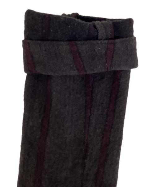 COMME des GARCONS HOMME PLUS（コムデギャルソンオムプリュス）COMME des GARCONS HOMME PLUS (コムデギャルソンオムプリュス) 02AWウール縮絨ストライプ3B ジャケット グレー サイズ:Mの古着・服飾アイテム