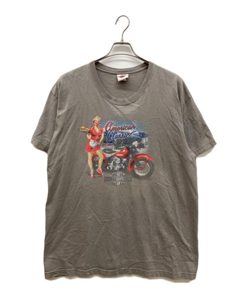 HARLEY-DAVIDSON（ハーレーダビッドソン）HARLEY-DAVIDSON (ハーレーダビッドソン) 両面プリントTシャツ グレー サイズ:XLの古着・服飾アイテム