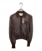 TANタン）の古着「メタリック 和紙混 カーディガン」｜ブラック