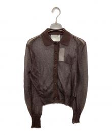 TAN（タン）の古着「メタリック 和紙混 カーディガン」｜ブラック