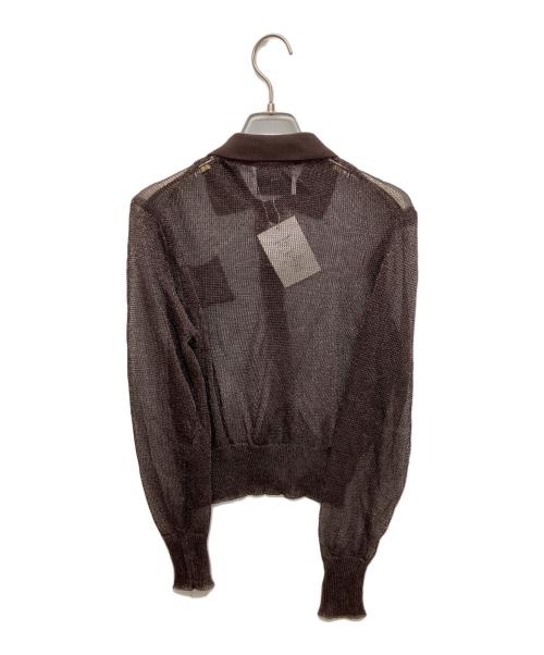 TAN（タン）TAN (タン) メタリック 和紙混 カーディガン ブラック サイズ:FREEの古着・服飾アイテム