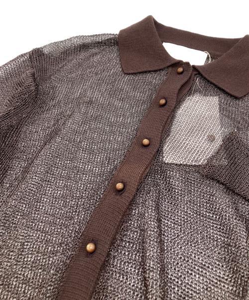 TAN（タン）TAN (タン) メタリック 和紙混 カーディガン ブラック サイズ:FREEの古着・服飾アイテム