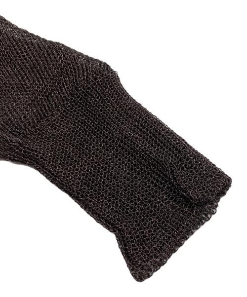 TAN（タン）TAN (タン) メタリック 和紙混 カーディガン ブラック サイズ:FREEの古着・服飾アイテム