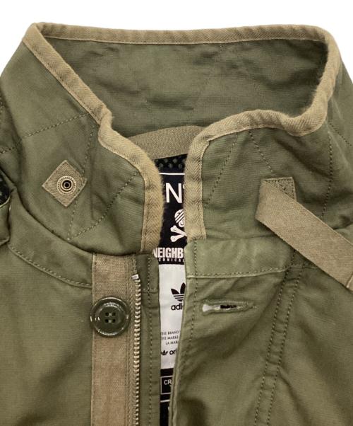 adidas Originals（アディダスオリジナル）adidas originals (アディダスオリジナル) NEIGHBORHOOD (ネイバーフッド) コラボミリタリージャケット　 カーキ サイズ:Lの古着・服飾アイテム