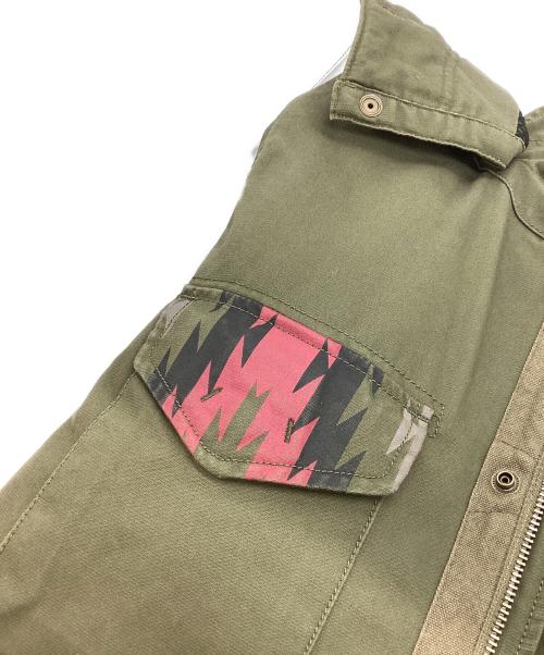 adidas Originals（アディダスオリジナル）adidas originals (アディダスオリジナル) NEIGHBORHOOD (ネイバーフッド) コラボミリタリージャケット　 カーキ サイズ:Lの古着・服飾アイテム