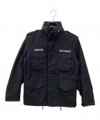 WACKO MARIAワコマリア）の古着「裏地レオパードM65 ミリタリージャケット」｜ブラック