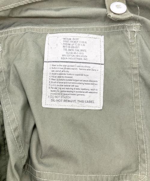 US ARMY（ユーエスアーミー）US ARMY (ユーエスアーミー) 90年製後染めスノーカモパンツ グリーン サイズ:Ｍの古着・服飾アイテム