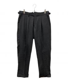 BERWICH（ベルウィッチ）の古着「SCOTCHスコッチ ウォッシャブルストレッチウールサージ2インプリーツクロップドパンツ」｜グレー