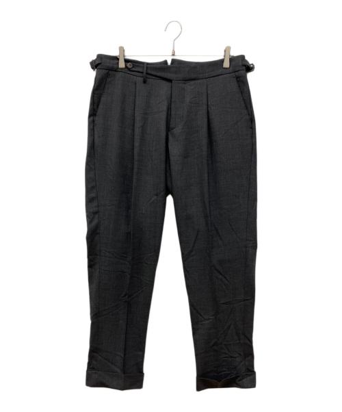 BERWICH（ベルウィッチ）BERWICH (ベルウィッチ) SCOTCHスコッチ ウォッシャブルストレッチウールサージ2インプリーツクロップドパンツ グレー サイズ:48の古着・服飾アイテム