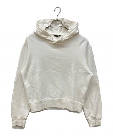 美品✨THEORY セオリー ホワイト フード ジャケット パーカー ジッパー 中古・古着通販】theory (セオリー) SOFT TERRY JERSEYパーカー
