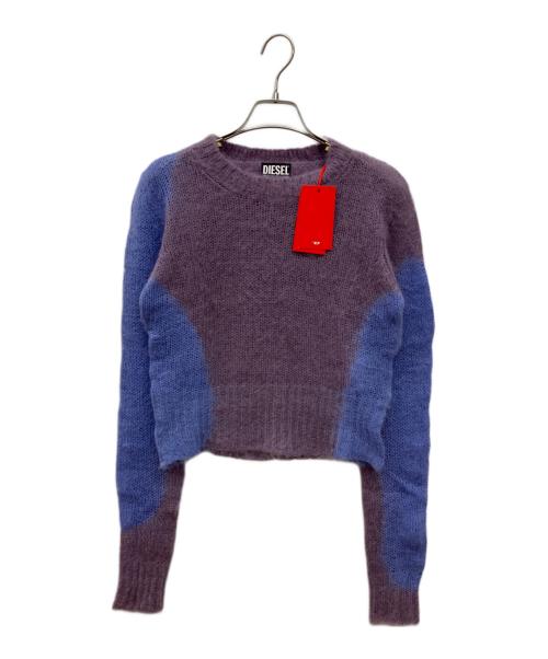 DIESEL（ディーゼル）DIESEL (ディーゼル) モヘヤウールニットセーター パープル サイズ:Ｓ 未使用品の古着・服飾アイテム