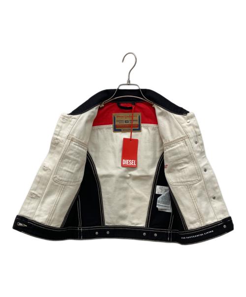 DIESEL（ディーゼル）DIESEL (ディーゼル) 切替カラーデニムベスト ホワイト×ブラック サイズ:Ｓ 未使用品の古着・服飾アイテム