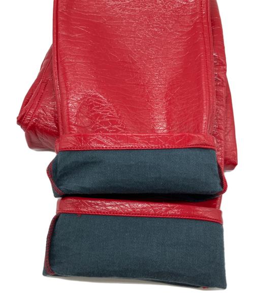 DIESEL（ディーゼル）DIESEL (ディーゼル) コーティング加工カラーパンツ レッド サイズ:66cm (W26) 未使用品の古着・服飾アイテム