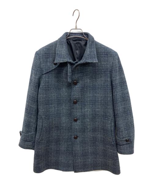 Harris Tweed（ハリスツイード）Harris Tweed (ハリスツイード) ツイードチェスターコート ネイビー サイズ:Ｍの古着・服飾アイテム