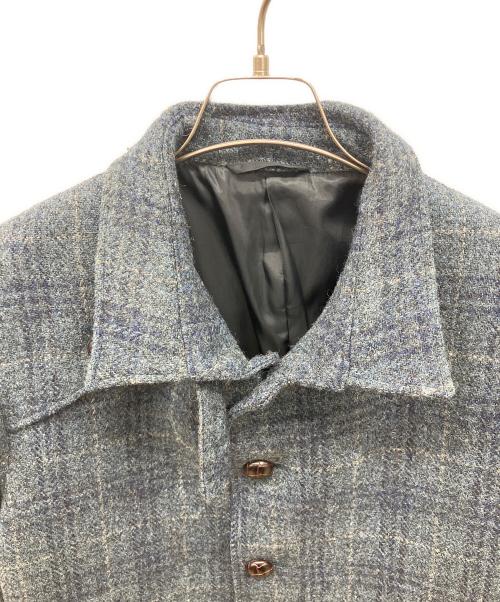 Harris Tweed（ハリスツイード）Harris Tweed (ハリスツイード) ツイードチェスターコート ネイビー サイズ:Ｍの古着・服飾アイテム