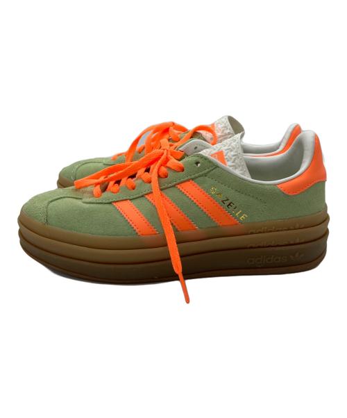adidas（アディダス）adidas (アディダス) ガゼルボールド / Gazelle Bold　ローカットスニーカー グリーン×オレンジ サイズ:23.5の古着・服飾アイテム